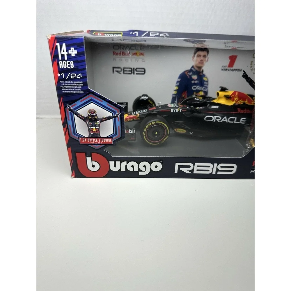 Bburago - 18-60061 - Oracle Red Bull RB19 & Verstappen #1 Figure- Scale 1:24